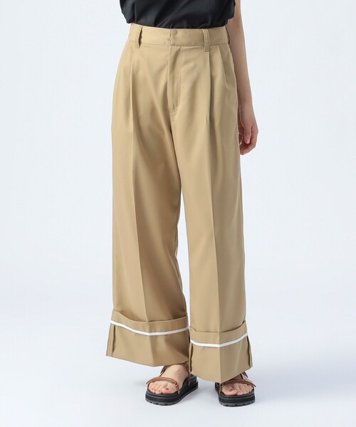 BEAMS HEART(ビームスハート)の「ターンバック ワイド スラックス(S~M)(スラックス・レディース・ブラック系その他2/チャコールグレー/ベージュ・SMALL/MEDIUM)」の14枚目の写真
