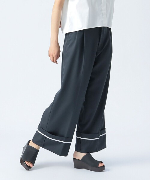 BEAMS HEART(ビームスハート)の「ターンバック ワイド スラックス(S~M)(スラックス・レディース・ブラック系その他2/チャコールグレー/ベージュ・SMALL/MEDIUM)」の18枚目の写真