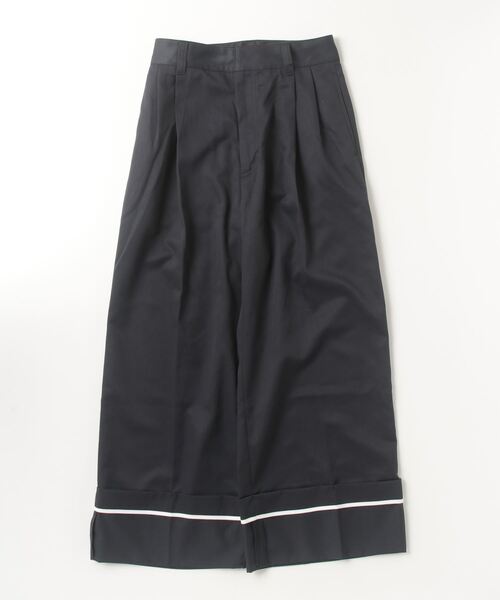 BEAMS HEART(ビームスハート)の「ターンバック ワイド スラックス(S~M)(スラックス・レディース・ブラック系その他2/チャコールグレー/ベージュ・SMALL/MEDIUM)」の6枚目の写真