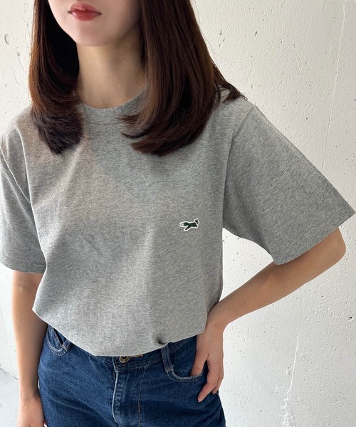 PENNEYS（ぺニーズ）の「【Penneys THE FOX】別注 キツネワッペン半袖Tシャツ キツネ刺繍ワッペンショートスリーブTEEシャツ（Tシャツ/カットソー・レディース・ホワイト/グレー/ブラック・XL/L/M/S）」の7枚目の写真