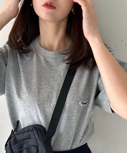 PENNEYS（ぺニーズ）の「【Penneys THE FOX】別注 キツネワッペン半袖Tシャツ キツネ刺繍ワッペンショートスリーブTEEシャツ（Tシャツ/カットソー・レディース・ホワイト/グレー/ブラック・XL/L/M/S）」の13枚目の写真