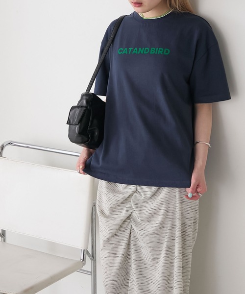 forksy.(フォルクシー)の「【forksy.】フロッキーロゴプリントTシャツ(Tシャツ/カットソー・レディース・チャコールグレー/アイボリー/レッド/ネイビー・FREE)」の3枚目の写真