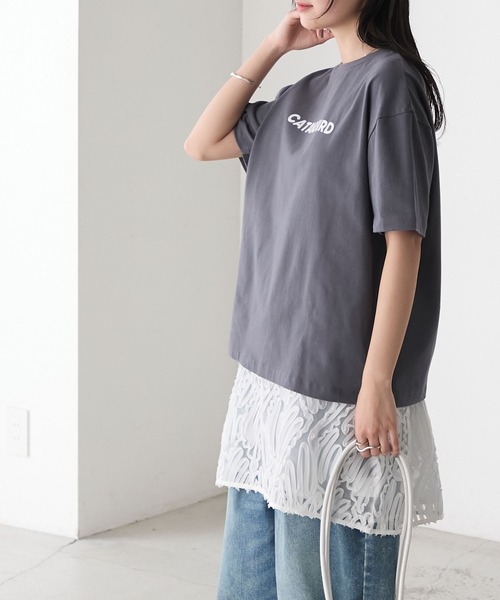 forksy.】フロッキーロゴプリントTシャツ forksy.│MONO-MART