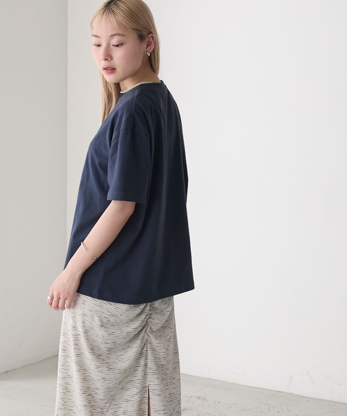 forksy.(フォルクシー)の「【forksy.】フロッキーロゴプリントTシャツ(Tシャツ/カットソー・レディース・チャコールグレー/アイボリー/レッド/ネイビー・FREE)」の14枚目の写真