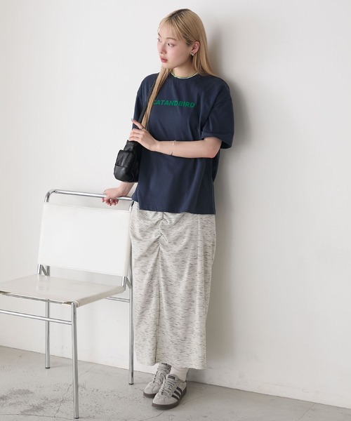 forksy.(フォルクシー)の「【forksy.】フロッキーロゴプリントTシャツ(Tシャツ/カットソー・レディース・チャコールグレー/アイボリー/レッド/ネイビー・FREE)」の18枚目の写真