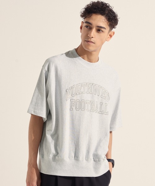 coca(coca)(コカ)の「アーチロゴ刺繍スウェットT(Tシャツ/カットソー・メンズ・チャコール/テラコッタ/ライトグレー/ダークグリーン・XL/M/L)」の2枚目の写真