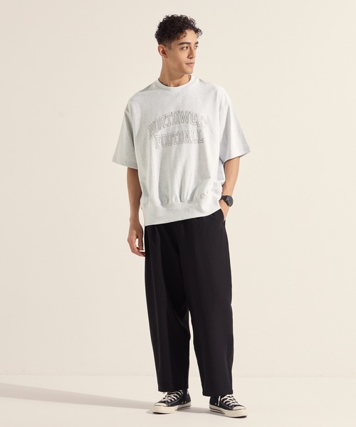 coca(coca)(コカ)の「アーチロゴ刺繍スウェットT(Tシャツ/カットソー・メンズ・チャコール/テラコッタ/ライトグレー/ダークグリーン・XL/M/L)」の5枚目の写真