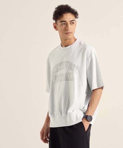 coca(coca)(コカ)の「アーチロゴ刺繍スウェットT(Tシャツ/カットソー・メンズ・チャコール/テラコッタ/ライトグレー/ダークグリーン・XL/M/L)」の6枚目の写真