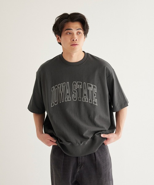 coca(coca)(コカ)の「アーチロゴ刺繍スウェットT(Tシャツ/カットソー・メンズ・チャコール/テラコッタ/ライトグレー/ダークグリーン・XL/M/L)」の9枚目の写真