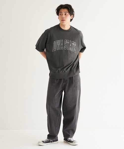coca(coca)(コカ)の「アーチロゴ刺繍スウェットT(Tシャツ/カットソー・メンズ・チャコール/テラコッタ/ライトグレー/ダークグリーン・XL/M/L)」の11枚目の写真