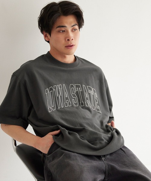 coca(coca)(コカ)の「アーチロゴ刺繍スウェットT(Tシャツ/カットソー・メンズ・チャコール/テラコッタ/ライトグレー/ダークグリーン・XL/M/L)」の12枚目の写真