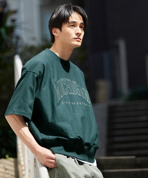 coca(coca)(コカ)の「アーチロゴ刺繍スウェットT(Tシャツ/カットソー・メンズ・チャコール/テラコッタ/ライトグレー/ダークグリーン・XL/M/L)」の19枚目の写真