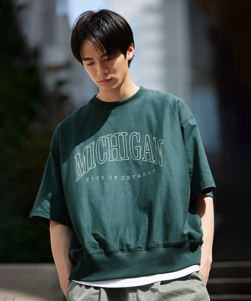 coca(coca)(コカ)の「アーチロゴ刺繍スウェットT(Tシャツ/カットソー・メンズ・チャコール/テラコッタ/ライトグレー/ダークグリーン・XL/M/L)」の20枚目の写真