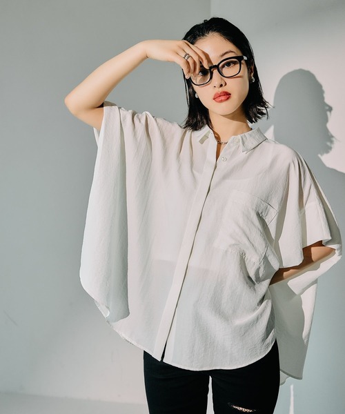 LEPSIM（レプシィム）の「サラキレ5分袖ポンチョ 242899（シャツ