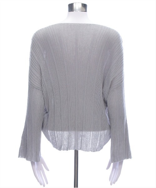 clear（クリア）の「透かし編みシャーリングトップス[韓国ファッション レイヤード ドロスト]≪SS新作≫（ニット/セーター・レディース・グレー/ベージュ/ブラック/ボルドー/カーキ・F）」の16枚目の写真