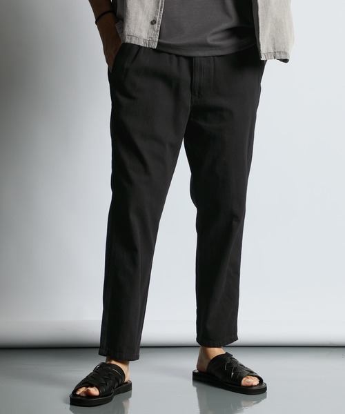 The DUFFER of ST.GEORGE（ザダファーオブセントジョージ）の「6.2oz DENIM EASY PANTS：6.2オンス デニム イージーパンツ（デニムパンツ・メンズ・ブラック/ダークインディゴブルー・SMALL/MEDIUM/LARGE/X-LARGE）」の3枚目の写真