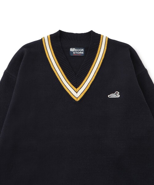  j.n.r.d（ジェー・エヌ・アール・ディー）の「RED EYE DUCKチルデンニット（ニット/セーター・メンズ・ネイビー/オフホワイト・L/M/LL）」の4枚目の写真