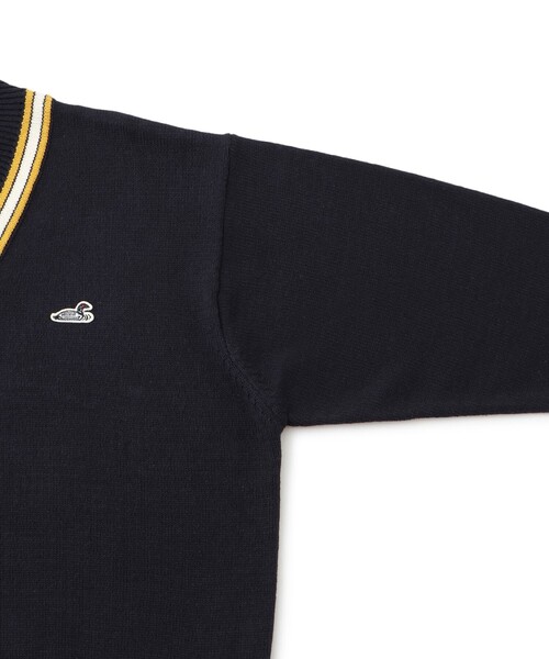  j.n.r.d（ジェー・エヌ・アール・ディー）の「RED EYE DUCKチルデンニット（ニット/セーター・メンズ・ネイビー/オフホワイト・L/M/LL）」の5枚目の写真