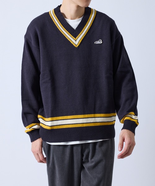  j.n.r.d（ジェー・エヌ・アール・ディー）の「RED EYE DUCKチルデンニット（ニット/セーター・メンズ・ネイビー/オフホワイト・L/M/LL）」の13枚目の写真