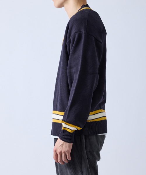  j.n.r.d（ジェー・エヌ・アール・ディー）の「RED EYE DUCKチルデンニット（ニット/セーター・メンズ・ネイビー/オフホワイト・L/M/LL）」の14枚目の写真