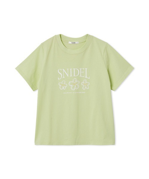 セール】【BOUQUET OF JOY】SNIDELロゴフラワーTシャツ（Tシャツ