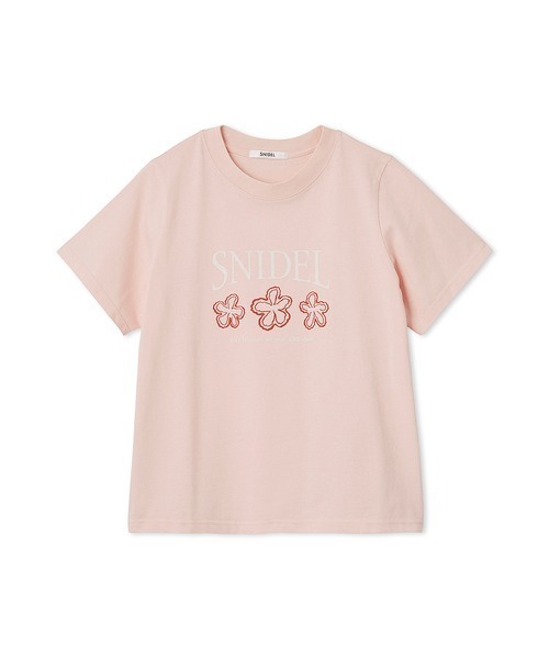 SNIDEL 新品未使用 ロゴフラワーTシャツ／20周年記念 完売商品 セール】【BOUQUET OF JOY】SNIDELロゴフラワーTシャツ（Tシャツ