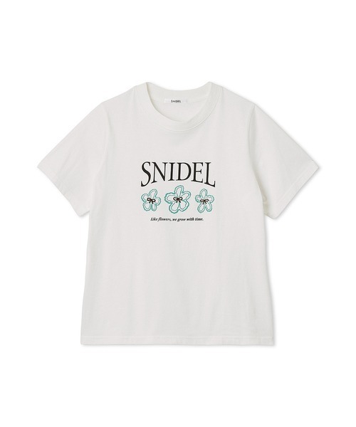 セール】【BOUQUET OF JOY】SNIDELロゴフラワーTシャツ（Tシャツ