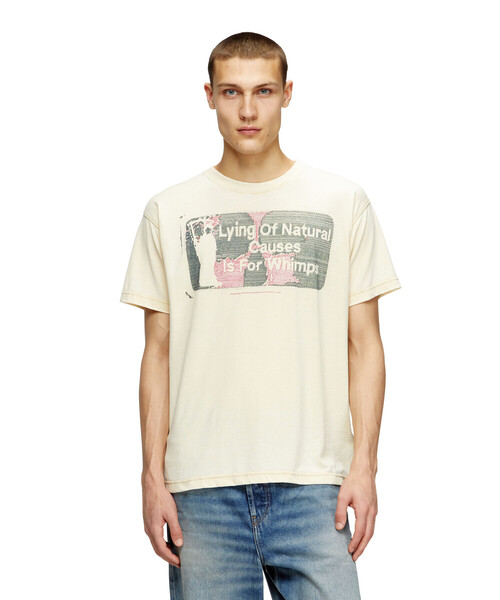 DIESEL（ディーゼル）の「メンズ Tシャツ T-NORM-T2（Tシャツ/カットソー・メンズ・ベージュ・LARGE/XX-LARGE/MEDIUM/SMALL/X-LARGE/X-SMALL）」の5枚目の写真