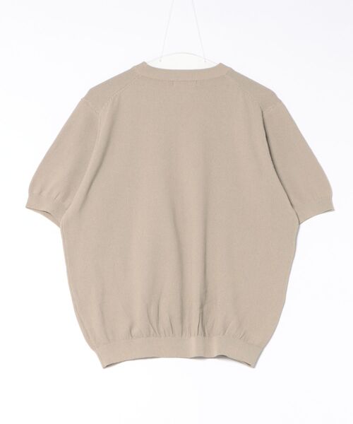 Rinascente(リナシェンテ)の「【Rinascente/リナシェンテ】Cervo 半袖 クルー ニット ドライタッチ 洗濯可(ニット/セーター・メンズ・ミント/グレイッシュベージュ/インディゴブルー/ネイビー/ブラウン/アイボリー/ブラック/マスタード・X-LARGE/LARGE/MEDIUM/SMALL)」の9枚目の写真