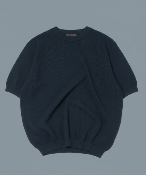 Rinascente/リナシェンテ】Cervo 半袖 クルー ニット ドライタッチ