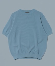 【Rinascente/リナシェンテ】Cervo 半袖 クルー ニット ドライタッチ 洗濯可