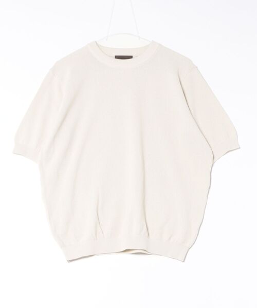 Rinascente(リナシェンテ)の「【Rinascente/リナシェンテ】Cervo 半袖 クルー ニット ドライタッチ 洗濯可(ニット/セーター・メンズ・ミント/グレイッシュベージュ/インディゴブルー/ネイビー/ブラウン/アイボリー/ブラック/マスタード・X-LARGE/LARGE/MEDIUM/SMALL)」の16枚目の写真