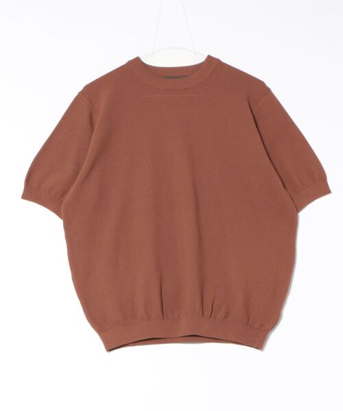 Rinascente(リナシェンテ)の「【Rinascente/リナシェンテ】Cervo 半袖 クルー ニット ドライタッチ 洗濯可(ニット/セーター・メンズ・ミント/グレイッシュベージュ/インディゴブルー/ネイビー/ブラウン/アイボリー/ブラック/マスタード・X-LARGE/LARGE/MEDIUM/SMALL)」の18枚目の写真
