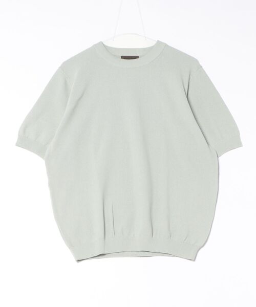 Rinascente(リナシェンテ)の「【Rinascente/リナシェンテ】Cervo 半袖 クルー ニット ドライタッチ 洗濯可(ニット/セーター・メンズ・ミント/グレイッシュベージュ/インディゴブルー/ネイビー/ブラウン/アイボリー/ブラック/マスタード・X-LARGE/LARGE/MEDIUM/SMALL)」の20枚目の写真