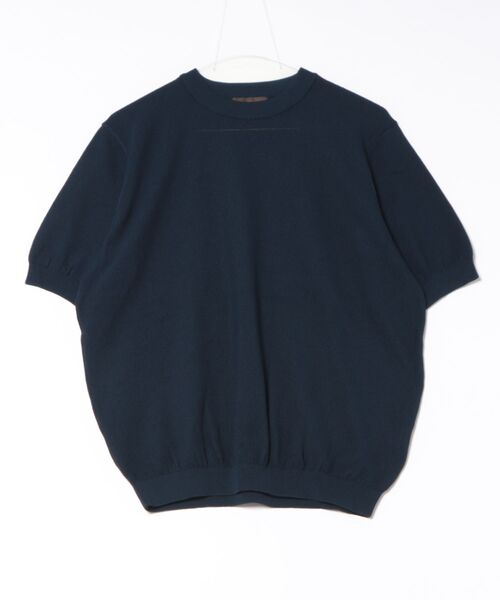 Rinascente(リナシェンテ)の「【Rinascente/リナシェンテ】Cervo 半袖 クルー ニット ドライタッチ 洗濯可(ニット/セーター・メンズ・ミント/グレイッシュベージュ/インディゴブルー/ネイビー/ブラウン/アイボリー/ブラック/マスタード・X-LARGE/LARGE/MEDIUM/SMALL)」の21枚目の写真