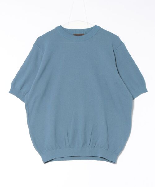 Rinascente(リナシェンテ)の「【Rinascente/リナシェンテ】Cervo 半袖 クルー ニット ドライタッチ 洗濯可(ニット/セーター・メンズ・ミント/グレイッシュベージュ/インディゴブルー/ネイビー/ブラウン/アイボリー/ブラック/マスタード・X-LARGE/LARGE/MEDIUM/SMALL)」の22枚目の写真