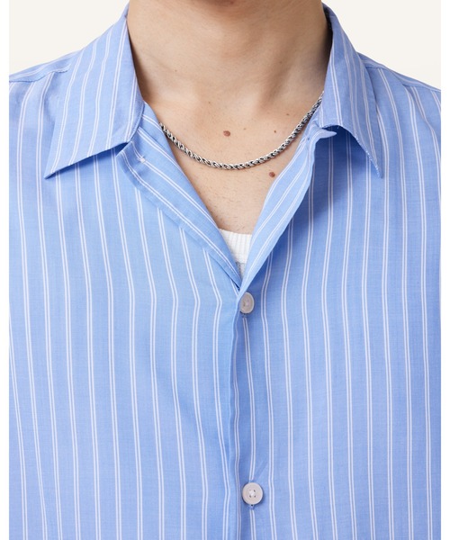 ALLSAINTS(オールセインツ)の「ARRAN SHORT SLEEVE SHIRT | ARRAN 半袖 シャツ(シャツ/ブラウス・メンズ・ブルー系その他・XS/S/M/L)」の7枚目の写真