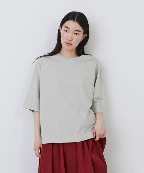 conges payes ADIEU TRISTESSE（コンジェ ペイエ アデュートリステス）の「オーバーサイズTシャツ（Tシャツ/カットソー・レディース・ライトグレー/レンガ/チャコールグレー・FREE）」の10枚目の写真