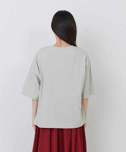 conges payes ADIEU TRISTESSE（コンジェ ペイエ アデュートリステス）の「オーバーサイズTシャツ（Tシャツ/カットソー・レディース・ライトグレー/レンガ/チャコールグレー・FREE）」の13枚目の写真