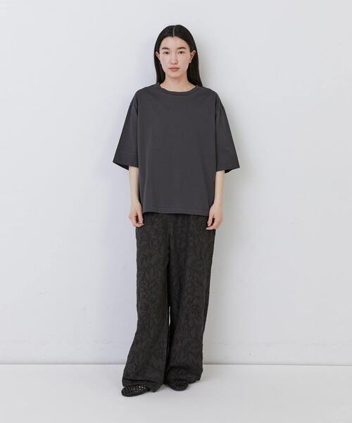 conges payes ADIEU TRISTESSE（コンジェ ペイエ アデュートリステス）の「オーバーサイズTシャツ（Tシャツ/カットソー・レディース・ライトグレー/レンガ/チャコールグレー・FREE）」の14枚目の写真