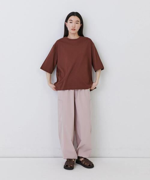 conges payes ADIEU TRISTESSE（コンジェ ペイエ アデュートリステス）の「オーバーサイズTシャツ（Tシャツ/カットソー・レディース・ライトグレー/レンガ/チャコールグレー・FREE）」の18枚目の写真