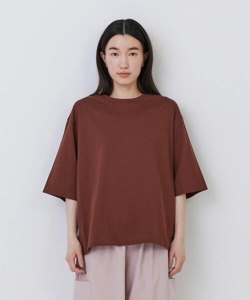 conges payes ADIEU TRISTESSE（コンジェ ペイエ アデュートリステス）の「オーバーサイズTシャツ（Tシャツ/カットソー・レディース・ライトグレー/レンガ/チャコールグレー・FREE）」の22枚目の写真