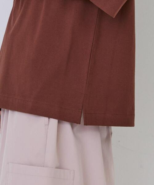 conges payes ADIEU TRISTESSE（コンジェ ペイエ アデュートリステス）の「オーバーサイズTシャツ（Tシャツ/カットソー・レディース・ライトグレー/レンガ/チャコールグレー・FREE）」の6枚目の写真