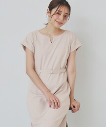 index | 《5色展開/XS-3Lサイズ》Iラインシルエットワンピース【UV/接触冷感/洗濯機洗い可】(ワンピース)