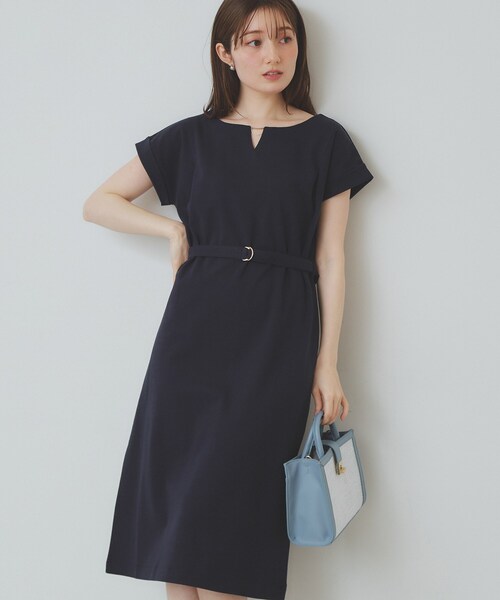 セール】《5色展開/XS-3Lサイズ》Iラインシルエットワンピース
