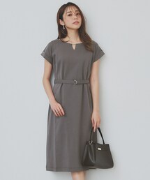 《5色展開/XS-3Lサイズ》Iラインシルエットワンピース【UV/接触冷感/洗濯機洗い可】