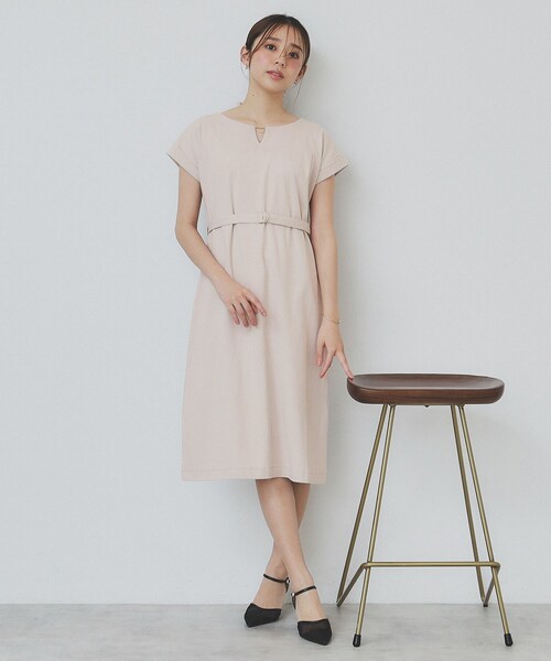 index（インデックス）の「《5色展開/XS-3Lサイズ》Iラインシルエットワンピース【UV/接触冷感/洗濯機洗い可】（ワンピース・レディース・ネイビー/チャコールグレー/ブラウン系その他5/ブラック系7/ナチュラル・34/36/38/40/44/42）」の15枚目の写真