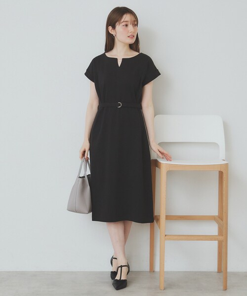 セール】《5色展開/XS-3Lサイズ》Iラインシルエットワンピース