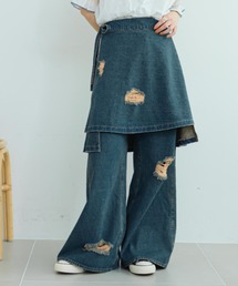 ダメージ ジーンズ デニムパンツ デニムスカート」に該当するスカート