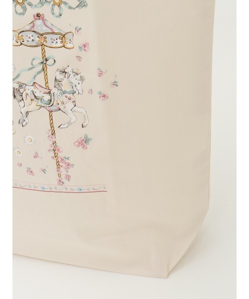 PINK HOUSE（ピンクハウス）の「メリーゴーラウンドプリントバッグ（トートバッグ・レディース・キナリ/ブラック・フリー）」の9枚目の写真